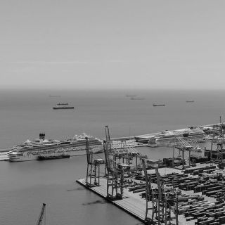 Port of spain bw